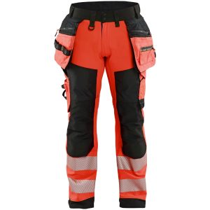 Bukser Sort/hivisrød 18202513 Blåkläder