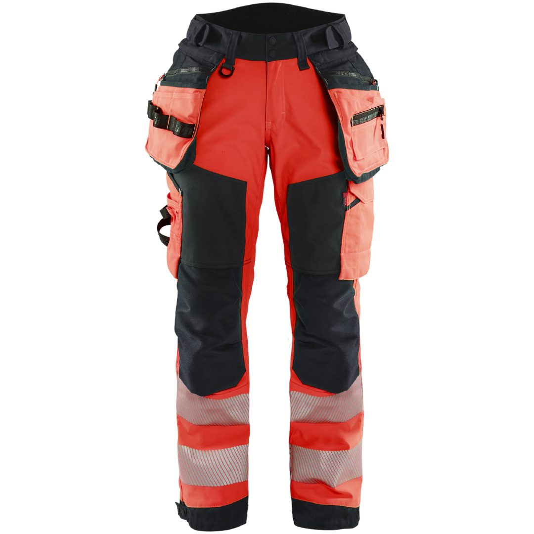 Bukser Sort/hivisrød 71182513 Blåkläder Dame c34
