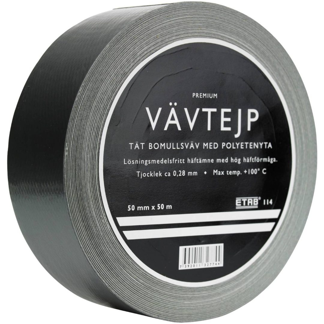 Byggetape/Vævtape 114 ETAB TAPE BYGGE VÆV 114 50MMX10M SIL