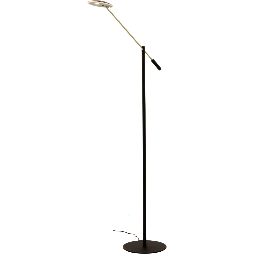 Cadiz Gulvlampe, ANETA HOME Sokkel LED Sort /Mat Messing