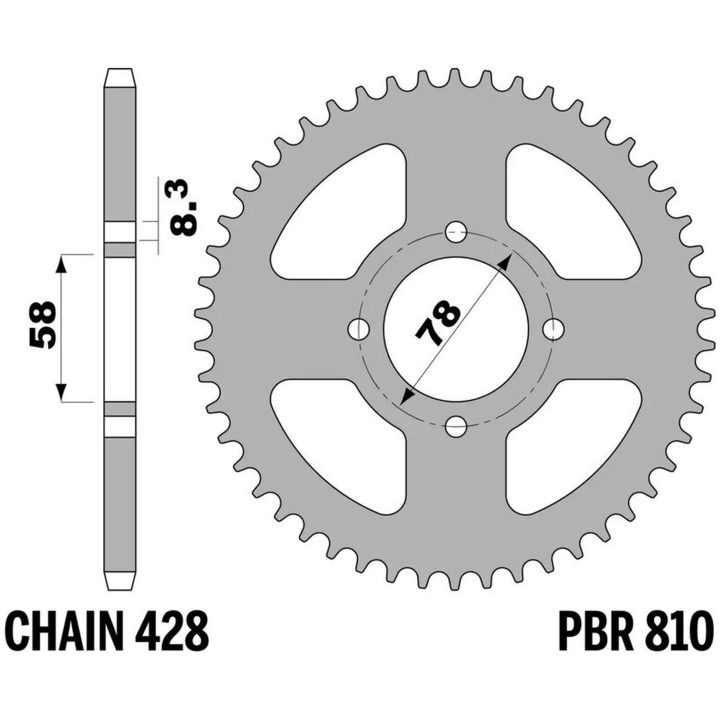 Chain Kit 428ZVX EK 128 – billede 2