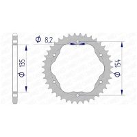 Chain kit 520 XHR4 - 16/41-114 - Alu Standard Rear Sprocket - Sprocket Carrier Required Afam