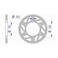 Chain kit 520 XHR4 - 17/45-116 - Alu Standard Rear Sprocket Afam