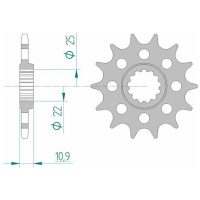 Chain kit 520 XSR - 16/48-116 - Alu Standard Rear Sprocket Afam