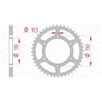 Chain kit 520 XSR4 - 14/43-112 - Steel Standard Rear Sprocket Afam