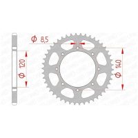 Chain kit 520 XSR4 - 14/48-114 - Steel Standard Rear Sprocket Afam