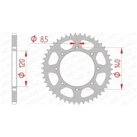Chain kit 520 XSR4 - 15/43-112 - Steel Standard Rear Sprocket Afam