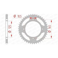 Chain kit 520 XSR4 - 15/45-114 - Steel Standard Rear Sprocket Afam