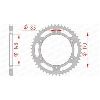 Chain kit 520 XSR4 - 15/48-116 - Steel Standard Rear Sprocket Afam