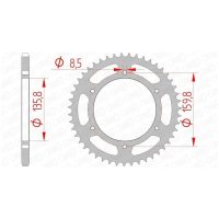 Chain kit 520 XSR4 - 16/47-112 - Steel Standard Rear Sprocket Afam