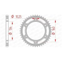 Chain kit 525 XHR4 - 16/42-116 - Steel Standard Rear Sprocket Afam