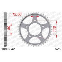 Chain kit 525 XHR4 - 16/42-124 - Steel Standard Rear Sprocket Afam