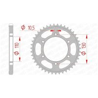 Chain kit 525 XHR4 - 17/44-116 - Steel Standard Rear Sprocket Afam