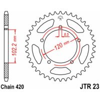 Chain Kit EK/JT 420SH 11/47 - Standard Rear Sprocket