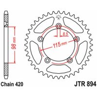 Chain Kit EK/JT 420SH 14/50 - Standard Rear Sprocket