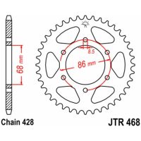 Chain Kit EK/JT 428ZVX 15/46 - Standard Rear Sprocket