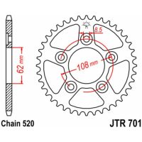 Chain Kit EK/JT 520SRX2 13/42 - Standard Rear Sprocket