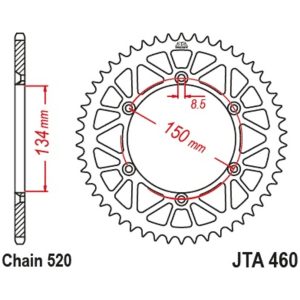 Chain Kit EK/JT 520SRX2 13/50 - Ultra-Light Rear Sprocket