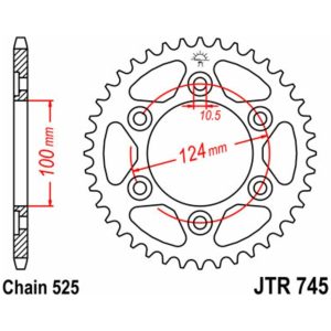 Chain Kit EK/JT 525SRX2 15/37 - Standard Rear Sprocket