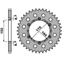 Chain Kit EK/PBR 520ZVX3 17/43 - Standard Rear Sprocket