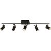Cilindro Loftspot 5 Rak, Sort/Mat Messing ANETA HOME Sokkel LED Sort /Mat Messing – miniature 1