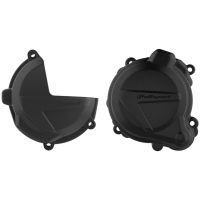 Clutch and Ignition Covers Protectors Black POLISPORT