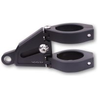 CNC aluminium lamp holder set EXTEND for í 35-37 mm, adjustable length, black HIGHSIDER