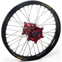 Complete Rear Wheel Tubeless 18x4,25x36T Black Rim/Red Hub/Silver Spokes/Silver Spoke Nuts HAAN WHEELS
