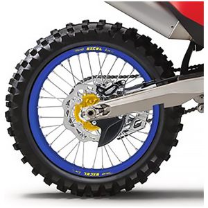 Complete Rear Wheel Tubeless 18x4,25x36T Blue Rim/Gold Hub/Silver Spokes/Silver Spoke Nuts HAAN WHEELS