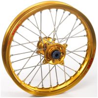 Complete Rear Wheel Tubeless 18x4,25x36T Gold Rim/Gold Hub/Silver Spokes/Silver Spoke Nuts HAAN WHEELS