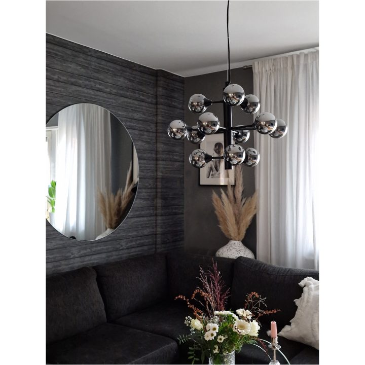 Cosmos Loftlampe 12-armet, Sort/røg ANETA HOME Sort /Røggrå – billede 6