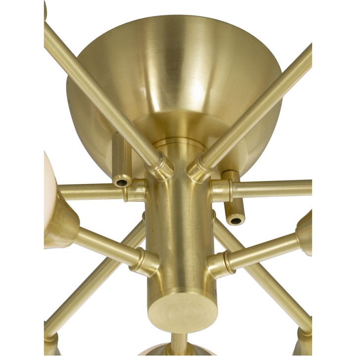 Cosmos Loftlampe Krokupph., Mat Messing/hvid ANETA HOME Sokkel G9 Mat Messing /Opalhvid – billede 3