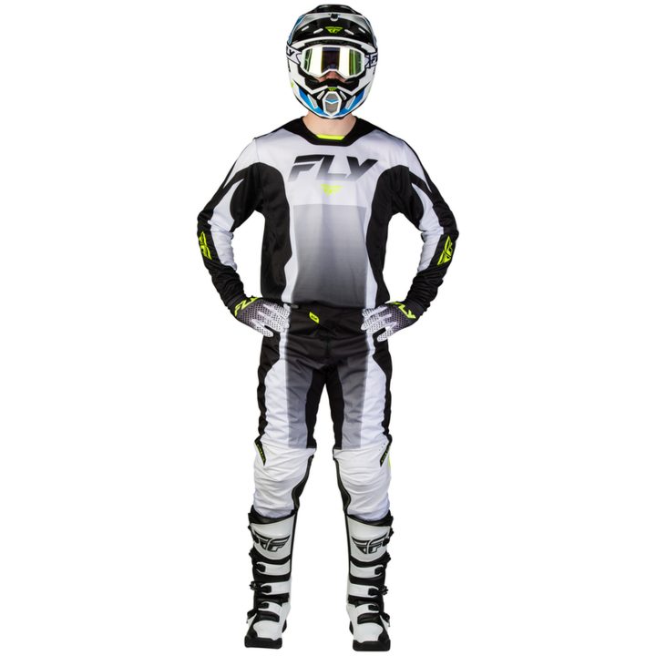 Crosbukser Kinetic Fade Hvid Sort Gul FLY RACING 30 – billede 6