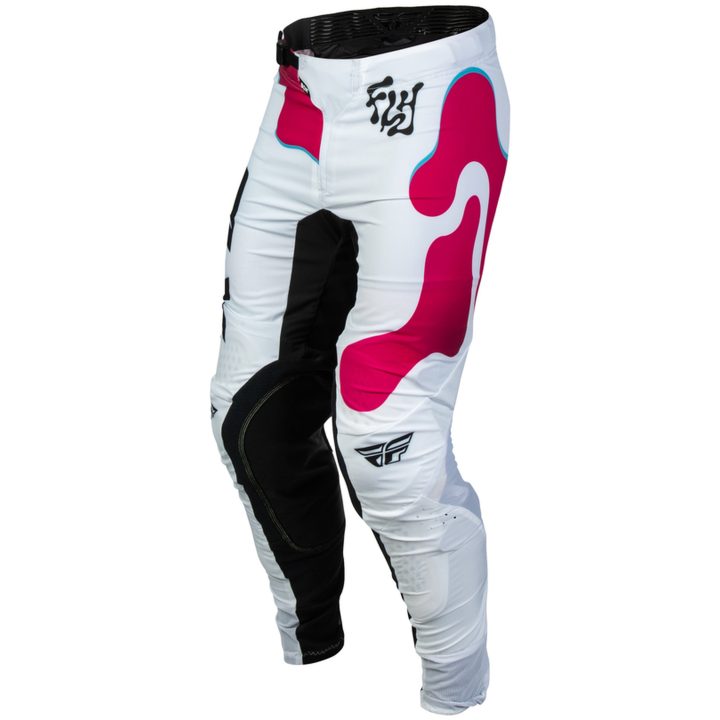 Crosbukser Lite Vibe BOA Hvid Pink Blå FLY RACING 34 – billede 2