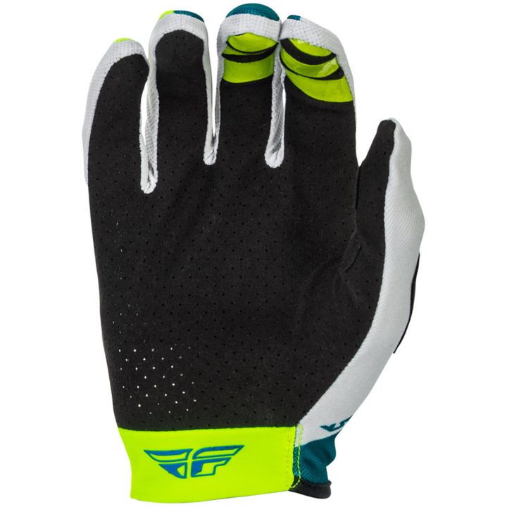 Croschandsker Lite Grå/Lime/Turkis FLY RACING XXL – billede 2