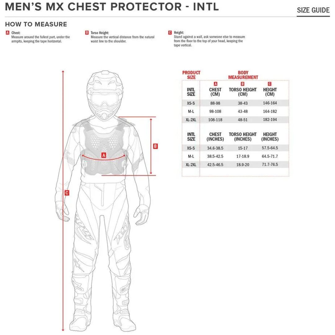 Cross Brystbeskyttelse A-1 Sort/Rød/Hvid ALPINESTARS M/L – billede 3