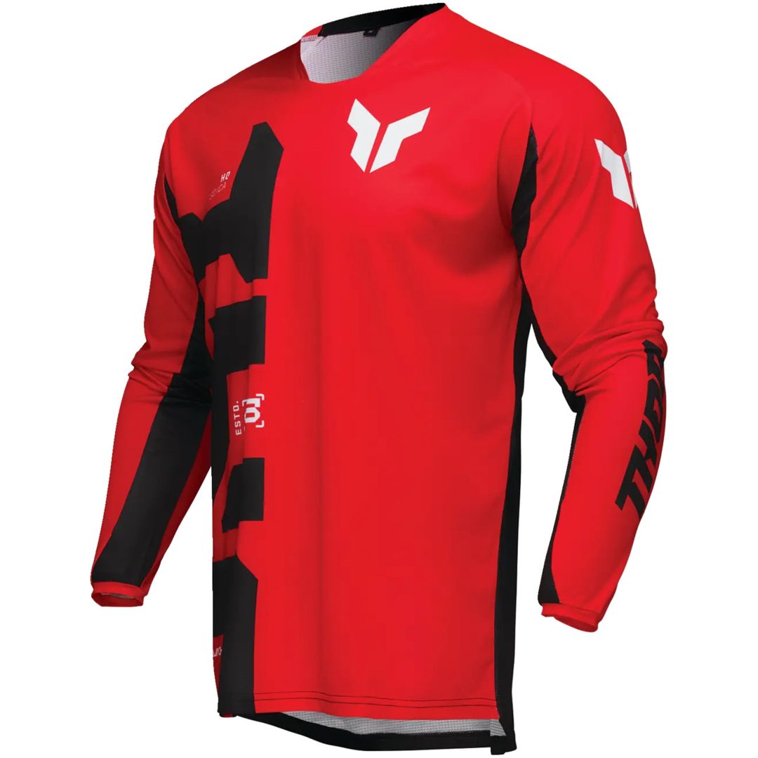 Cross Jersey Forge Launchmode Sort/rød/hvid THOR Medium