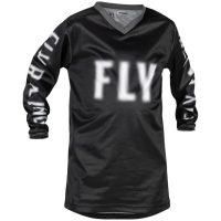 Cross Trøje Børn F-16 Sort/hvid FLY RACING