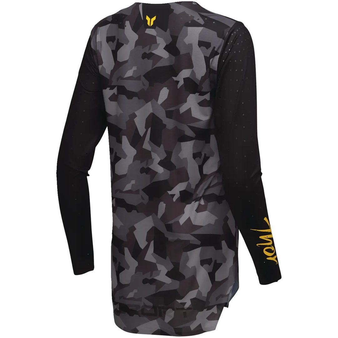 Cross Trøje Dame Sportmode Shadow Sort/grå/camogrå/gul THOR XS – billede 2