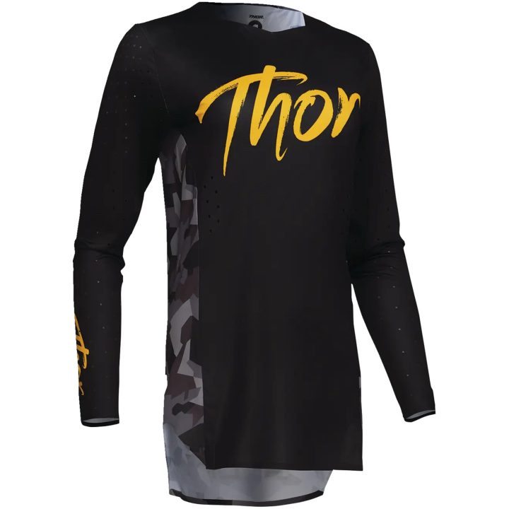 Cross Trøje Dame Sportmode Shadow Sort/grå/camogrå/gul THOR XS – billede 3