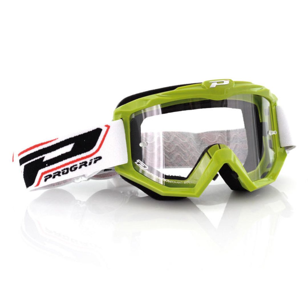 Crossbriller 3201 Race Line Grøn - Klar Progrip Grøn