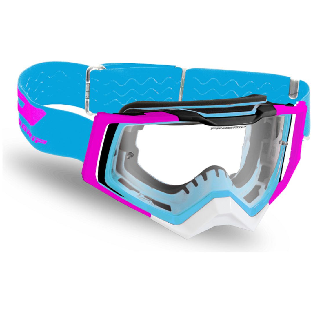 Crossbriller 3309 Rapid Transparent/Blå/Hvid PROGRIP