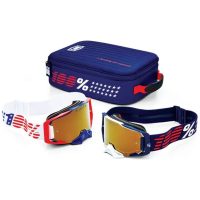 Crossbriller Armega Patriot Pro Pack Rød Hvid Blå 100%