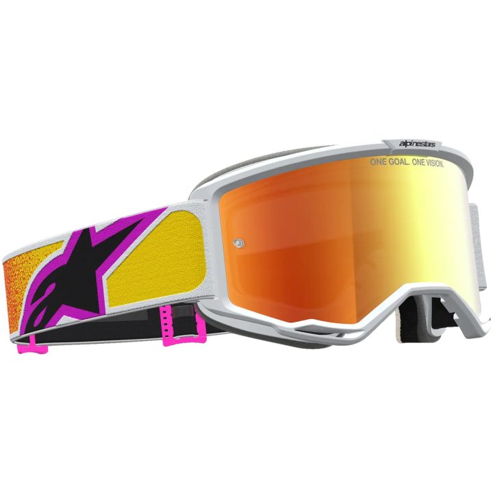 Crossbriller Vision 5 Drag Orange Rød Hvid Alpinestars Voksen – billede 2
