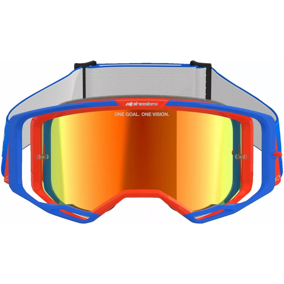 Crossbriller Vision 8 Wordmark Blå/orange ALPINESTARS – billede 2