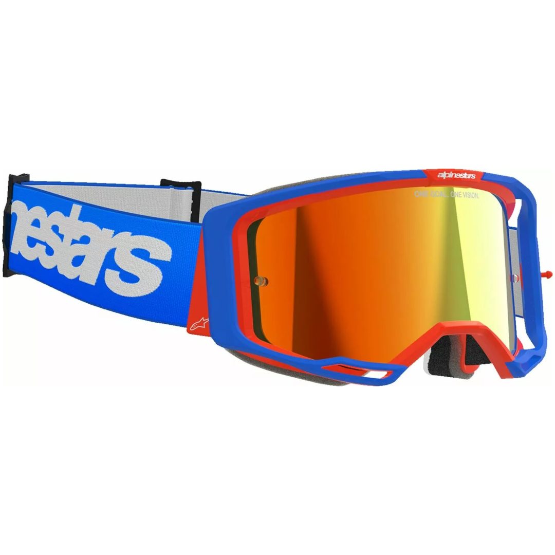 Crossbriller Vision 8 Wordmark Blå/orange ALPINESTARS – billede 3