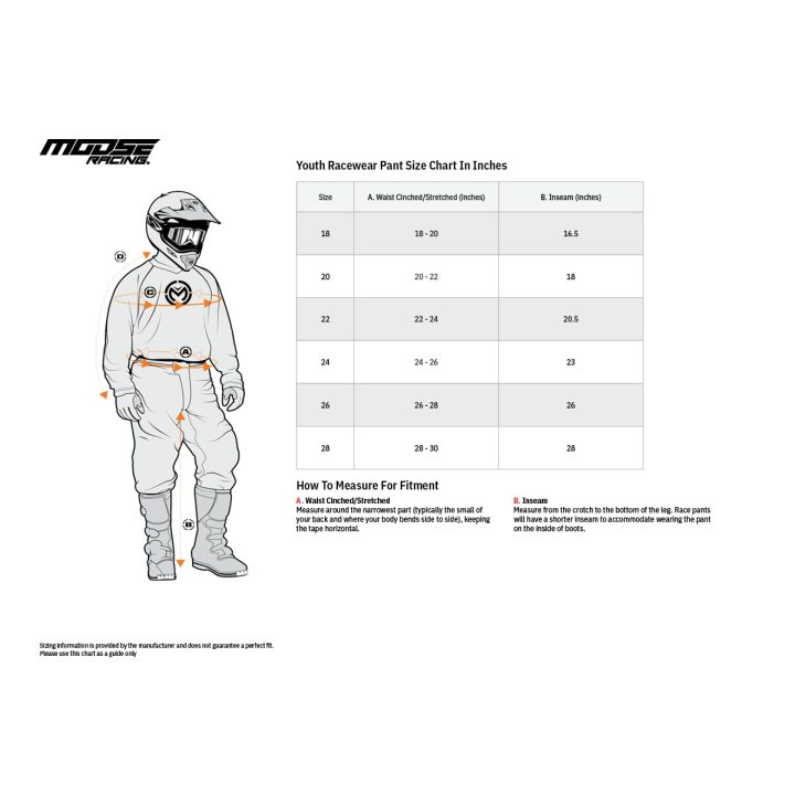 Crossbukser Børn Agroid Orange/Sort MOOSE RACING 18 – billede 2