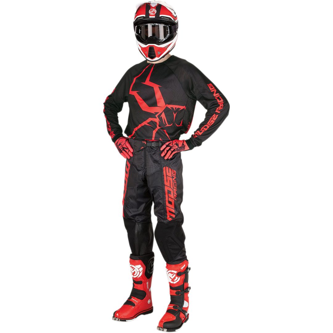 Crossbukser M1 AGROID Rød/Sort MOOSE RACING 34 – billede 4