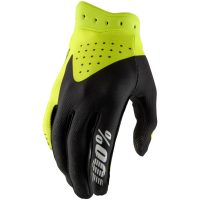 Crosshandsker iTrack Kort Manchet Sort/Fluorescerende Gul 100%