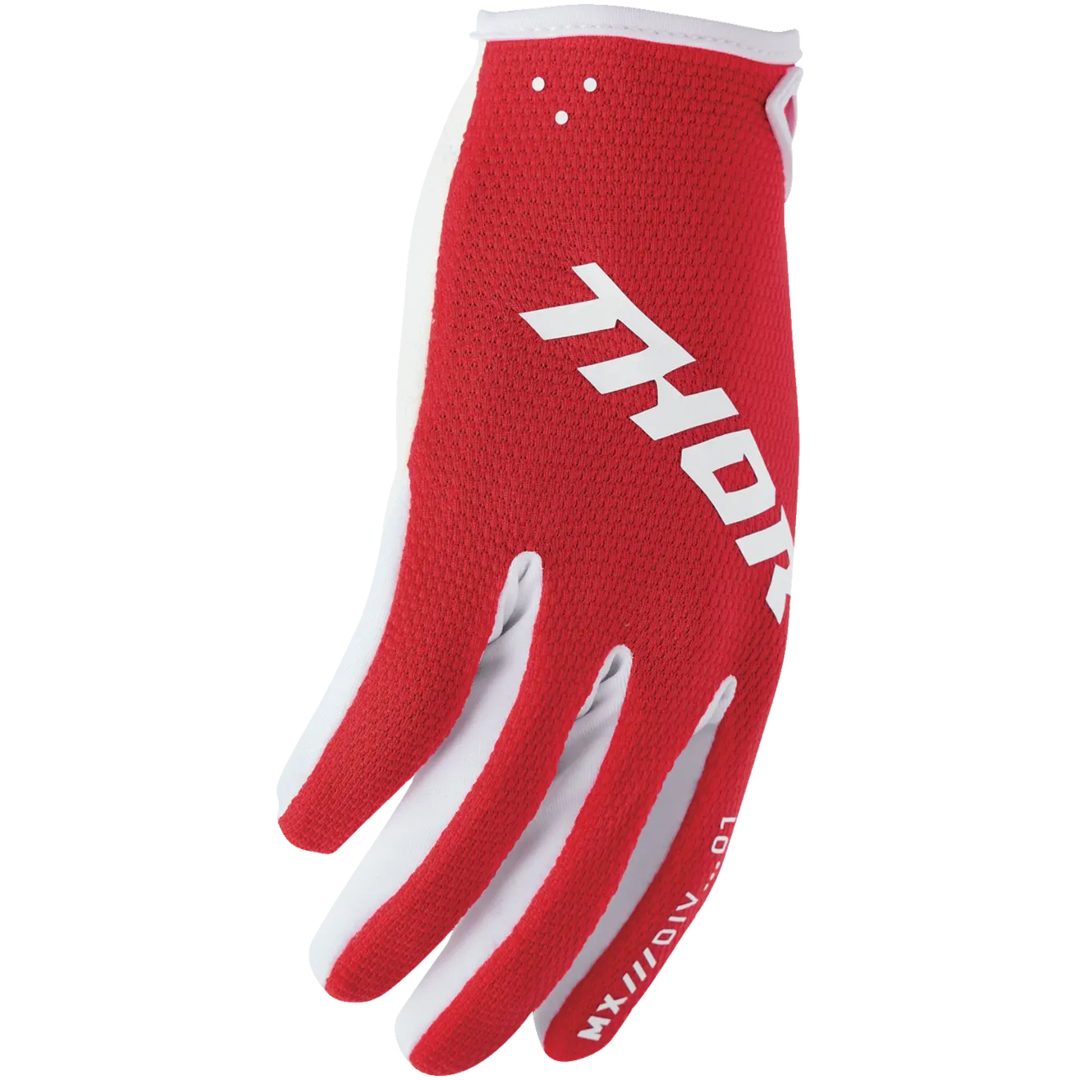 Crosshandsker Ridemode Rød Hvid THOR XS – billede 3